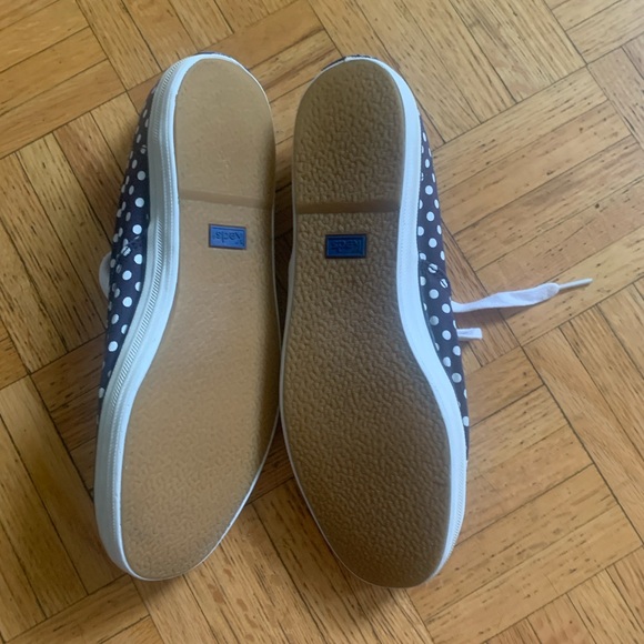 Keds Navy Blue Polka Dot Sneakers Size 8.5 - Picture 4 of 5
